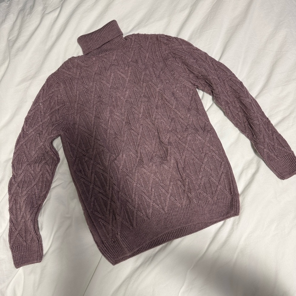 Zara Purple Turtleneck Sweater